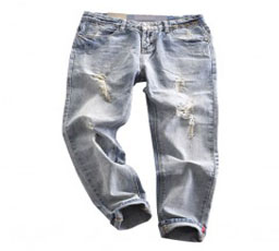 chicnova_Mid-rise Waist Ripped Holes Jeans